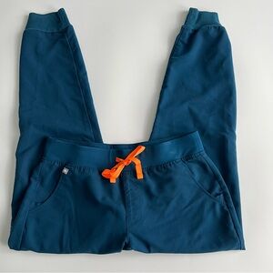 Figs Women's Zamora Jogger Scrub Pants Size Medium Petite Deep Reef Blue Medical